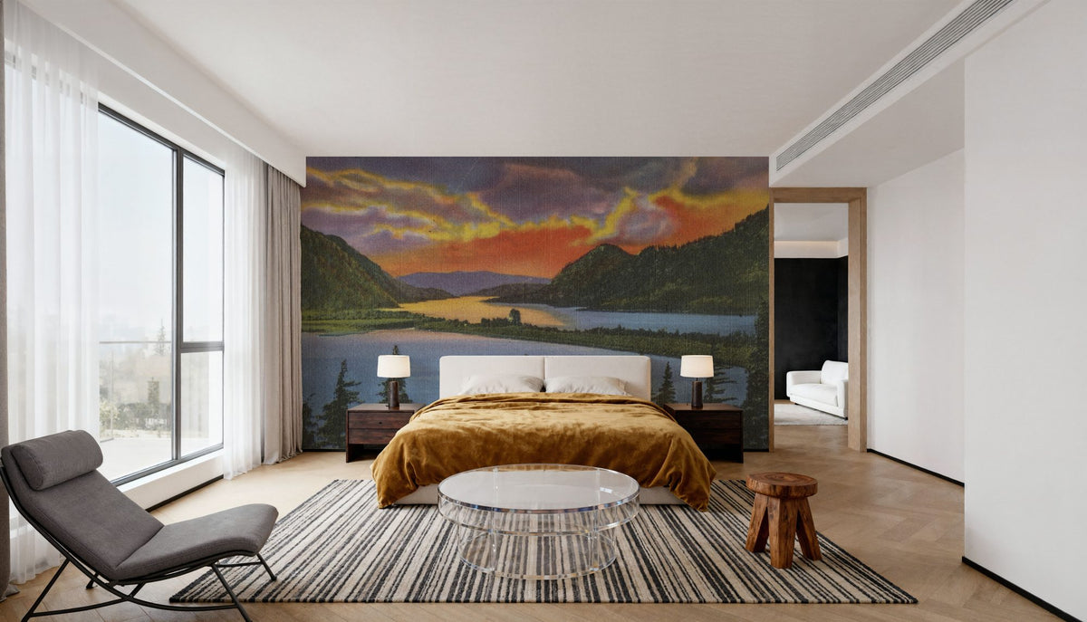 Columbia Sunset Mural Wallpaper - room preview 02