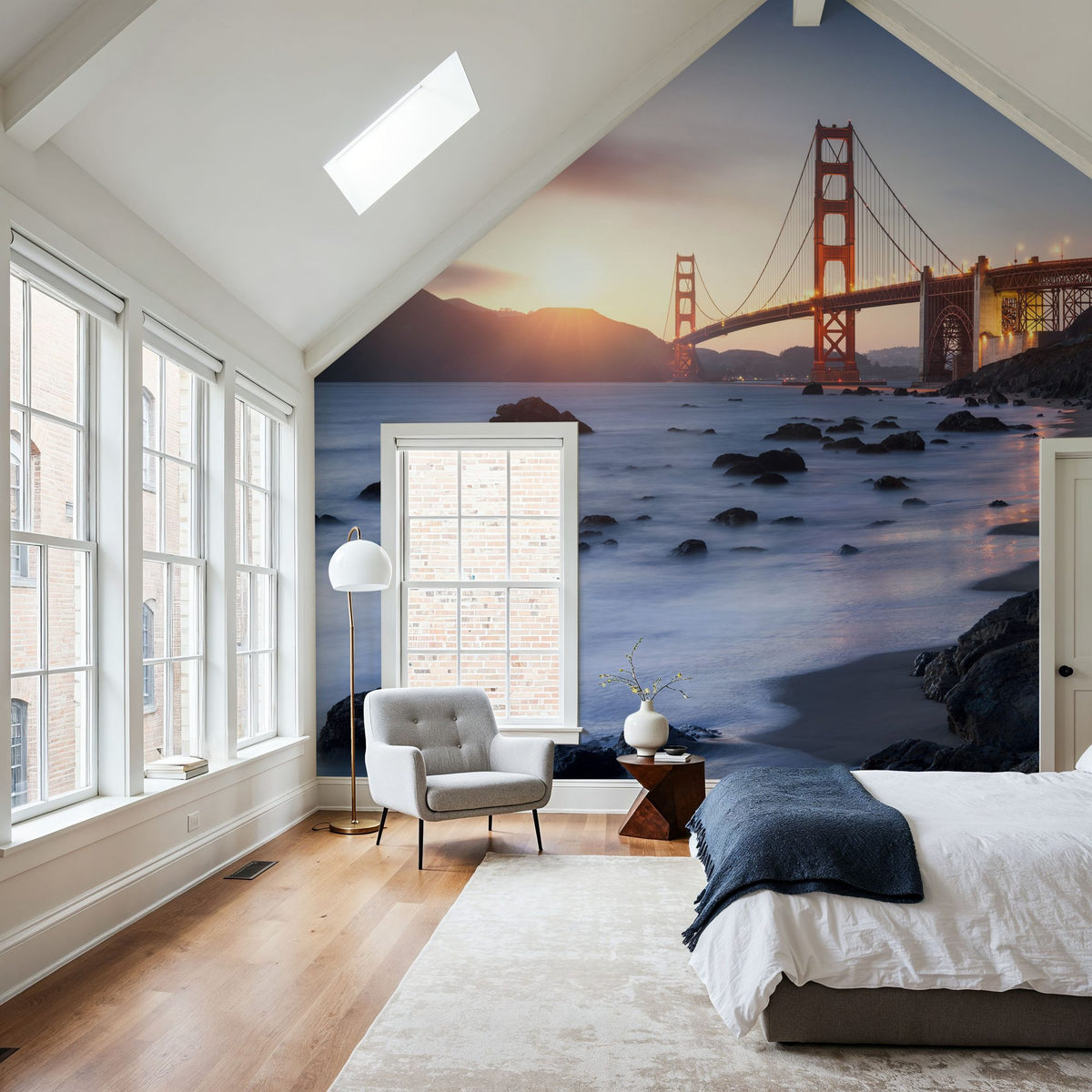 Golden Gate Bridge From Marshall Beach Pt. II Mural Wallpaper - room preview 02