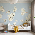 Birds Flying High, Light Blue Mural Wallpaper - room preview 02