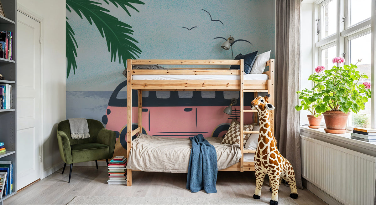 Sweet Surf Bus Mural Wallpaper - room preview 02