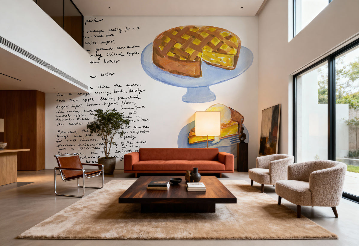 My Apple Pie Recipe Mural Wallpaper - room preview 02