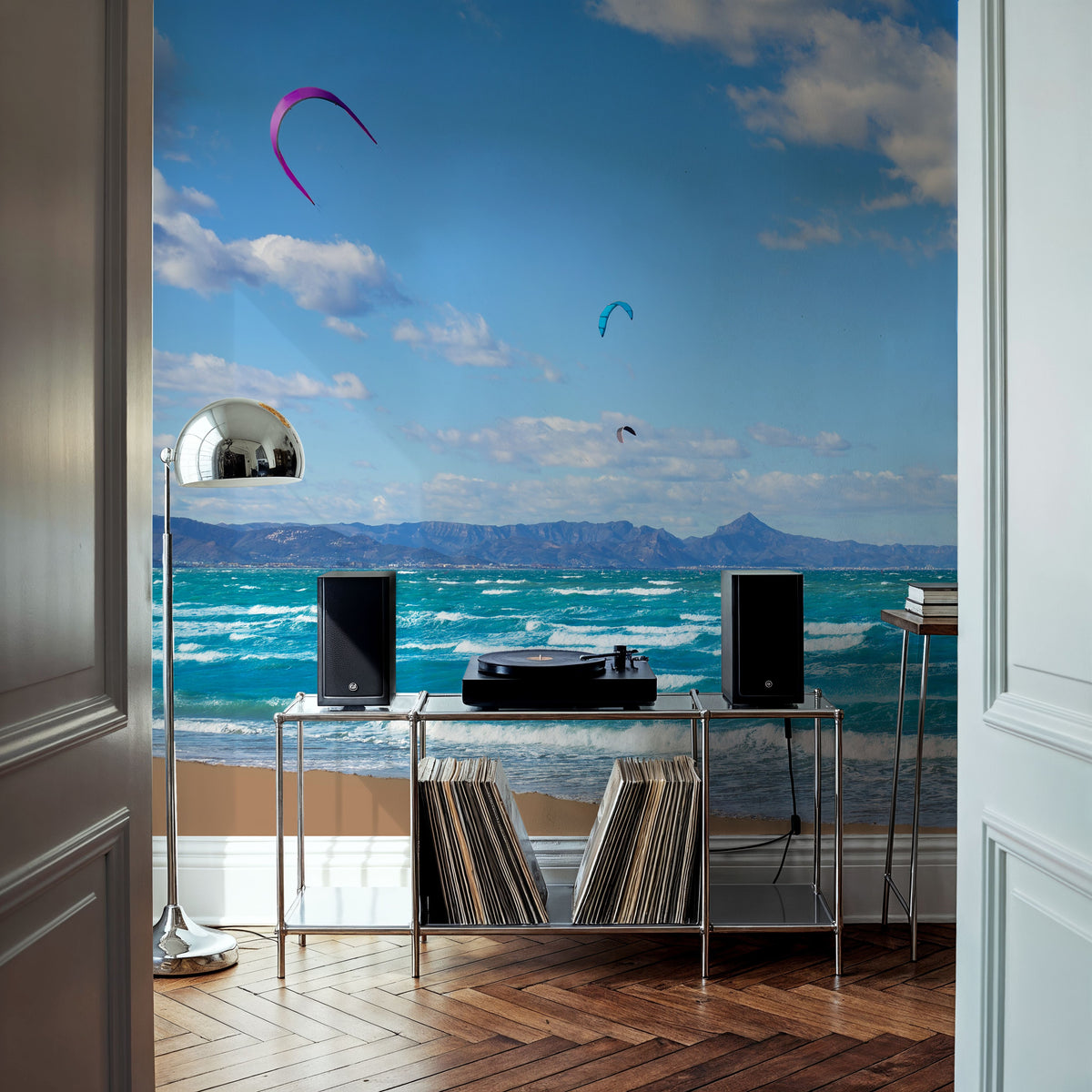 Kite Surfing Mural Wallpaper - room preview 02