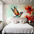 Dance of Hummingbird Mural Wallpaper - room preview 02