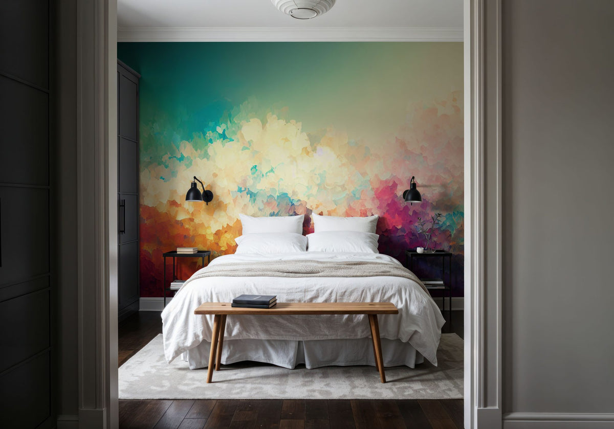 Rainbow Clouds Mural Wallpaper - room preview 02