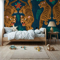 Jungle Tigers Mural Wallpaper - room preview 02