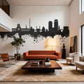 Damascus Syria Skyline Black & White Mural Wallpaper - room preview 02