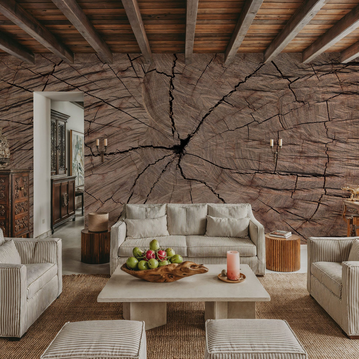 Tree Ring Portrait Mural Wallpaper - room preview 02