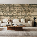 Old Africa Map Mural Wallpaper - room preview 02