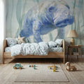 Manatee Undersea Mural Wallpaper - room preview 02