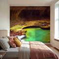 Emerald Canyon Oasis Mural Wallpaper - room preview 02