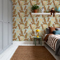 Hunters in the Garden, Sky & Beige Mural Wallpaper - room preview 02