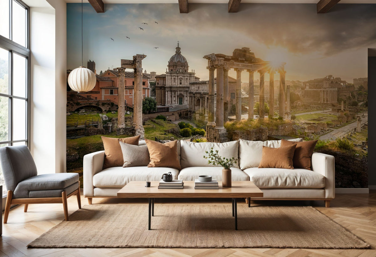 Roman Forum Sunrise Mural Wallpaper - room preview 02