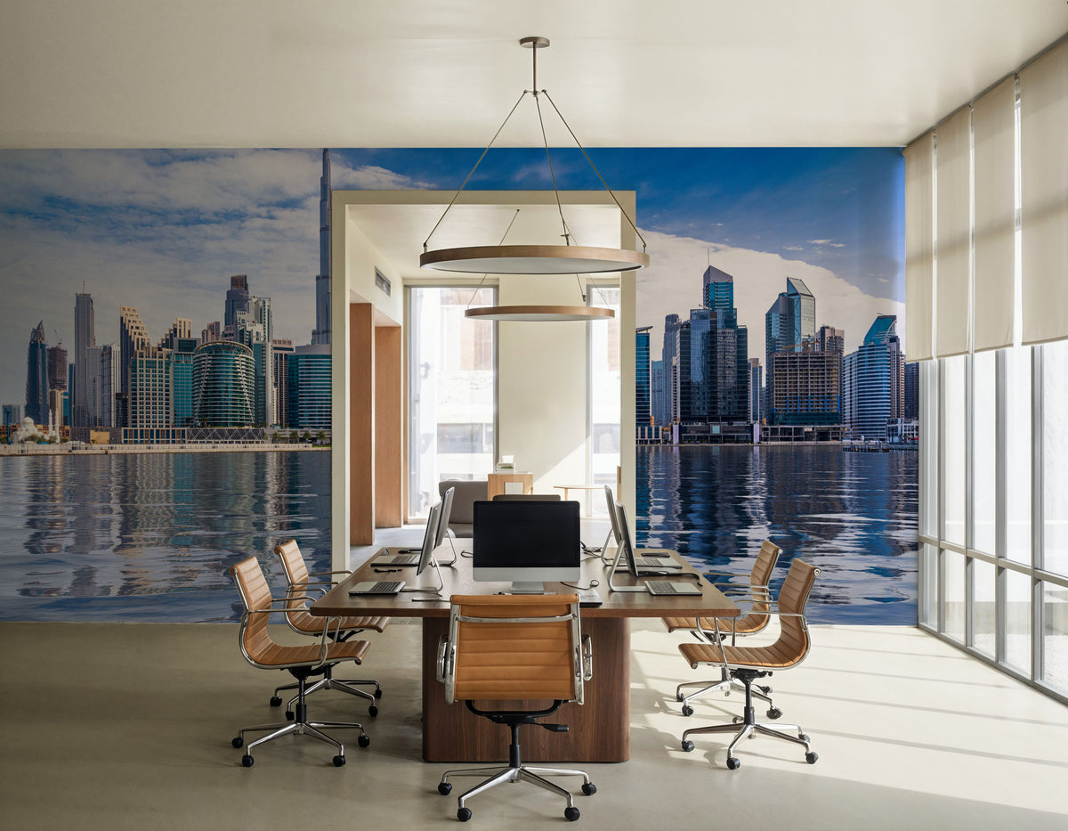 Downtown Dubai Mural Wallpaper - room preview 02