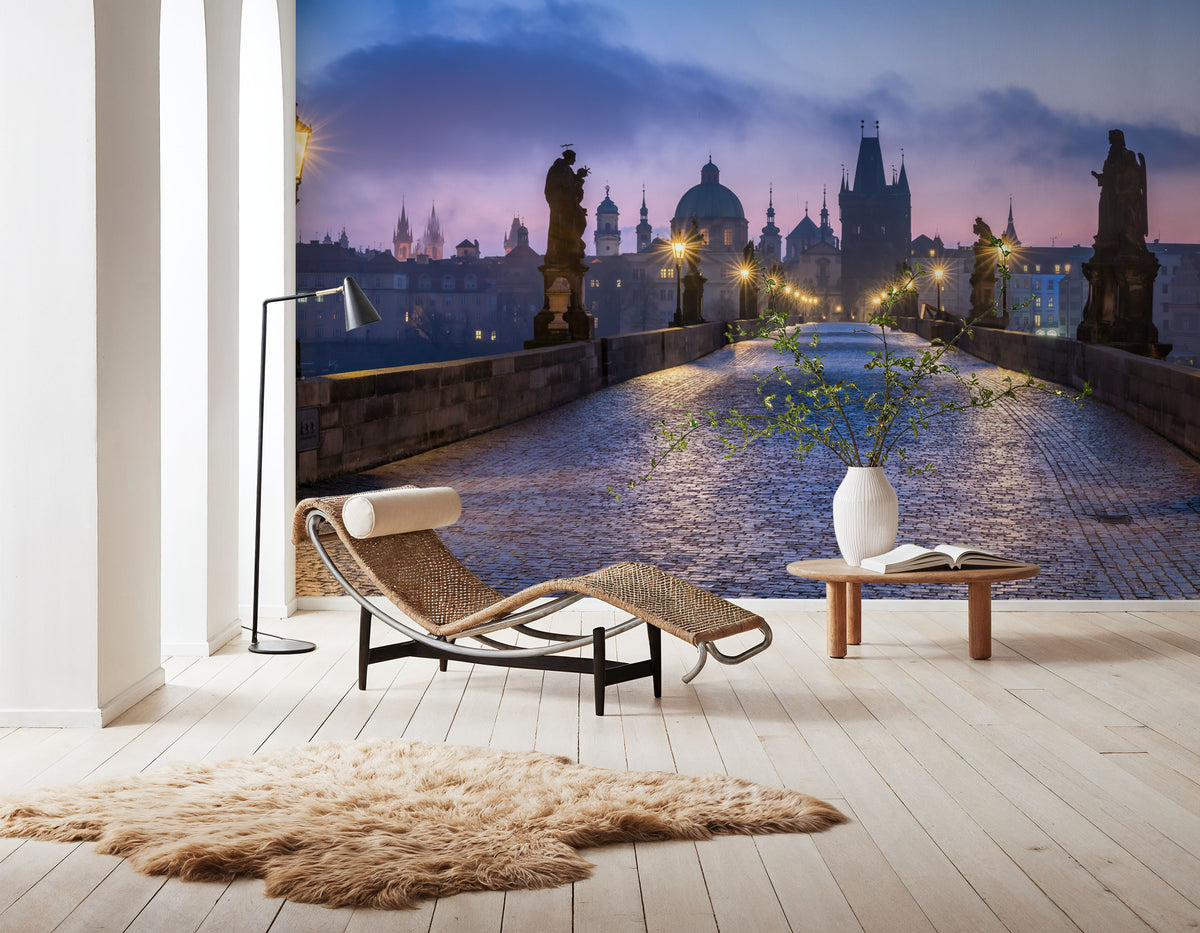 Charles Bridge Prague Mural Wallpaper - room preview 02