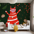 Mischief Kitty Christmas II Mural Wallpaper - room preview 02