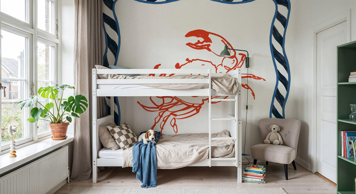 Sea Doodles IV Mural Wallpaper - room preview 02