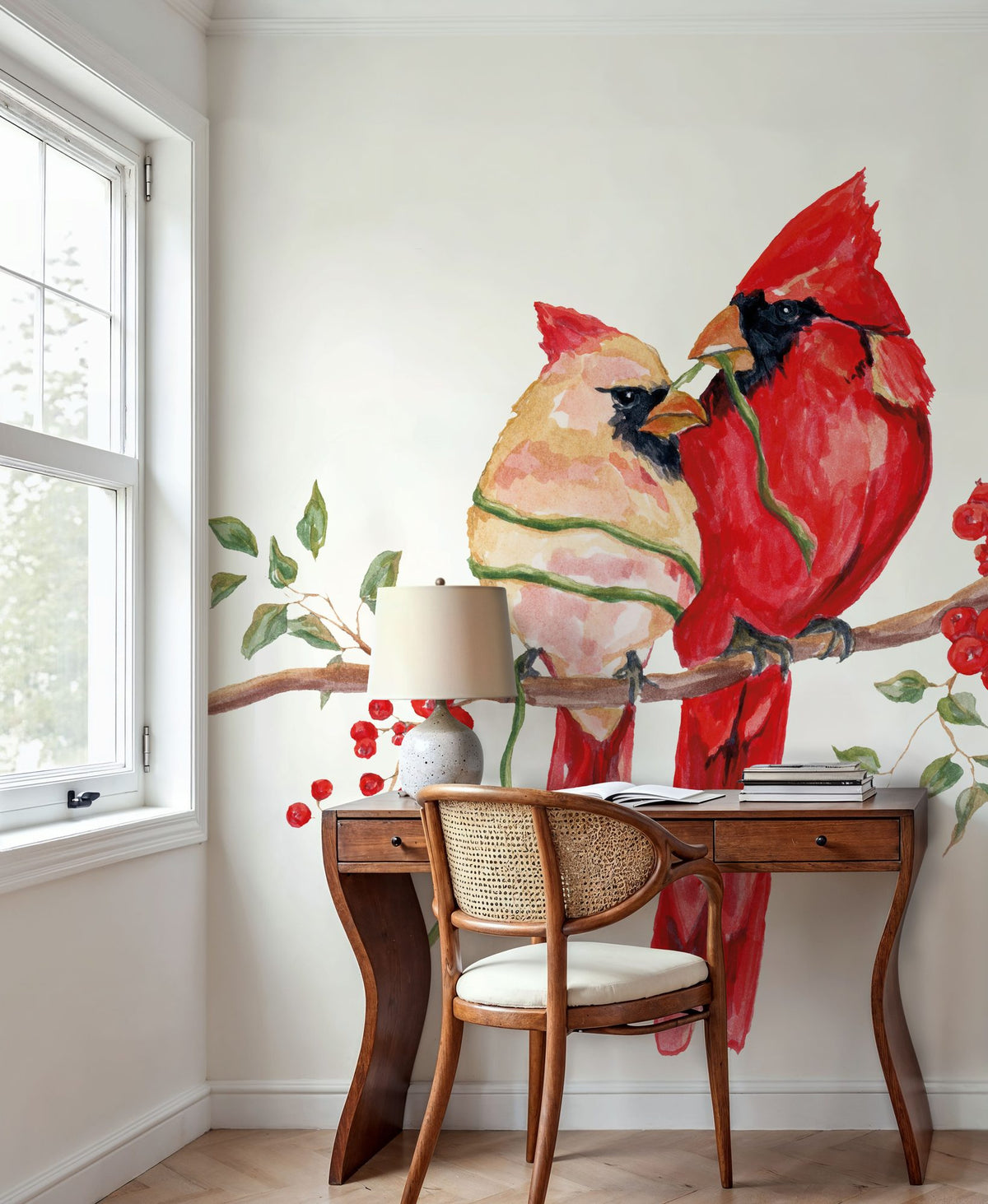 Winterberry Tidings II Mural Wallpaper - room preview 02