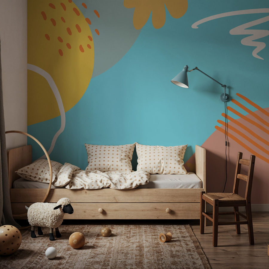 Coastal Wallpaper Mural – Seaside Wall Mural – Beach Tennis