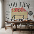 You Pick Apples Mural Wallpaper - room preview 02