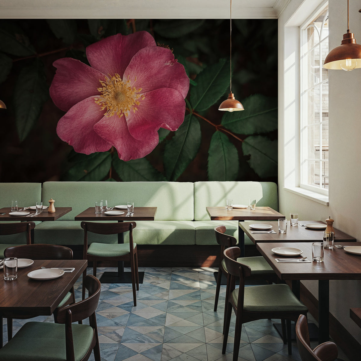 Wild Rose I Mural Wallpaper - room preview 02