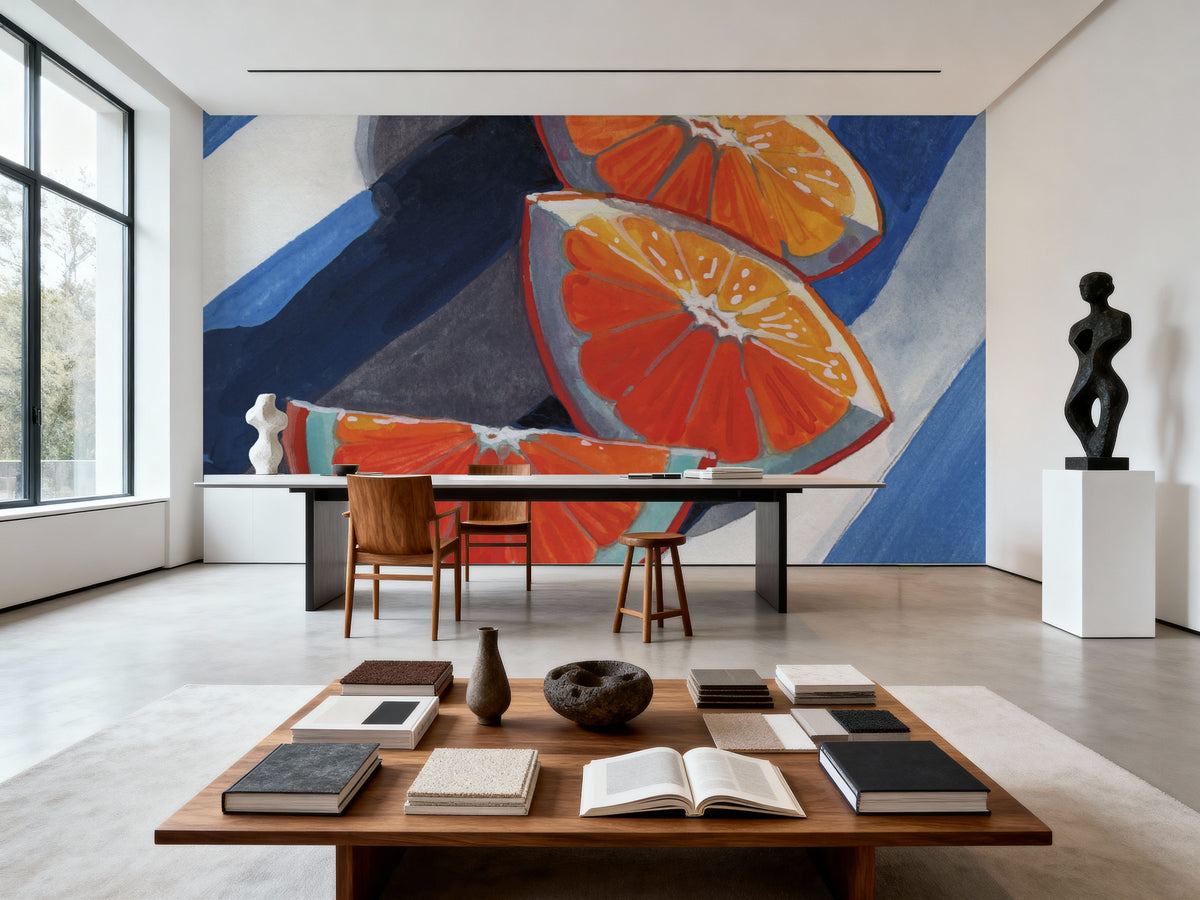 Three Citrus Slices Mural Wallpaper - room preview 02
