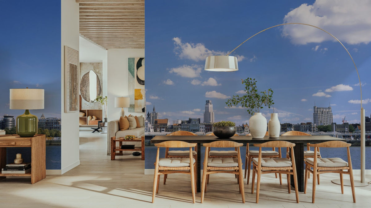 London Riverside Panorama Mural Wallpaper - room preview 02