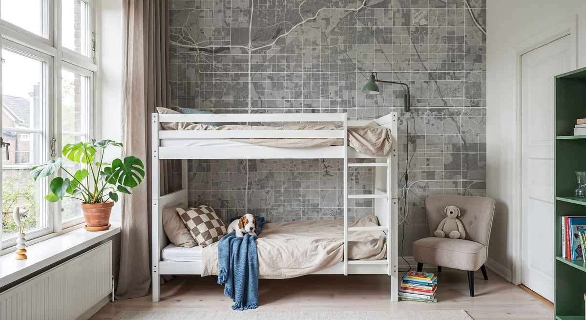Mesa Grey Mural Wallpaper - room preview 02