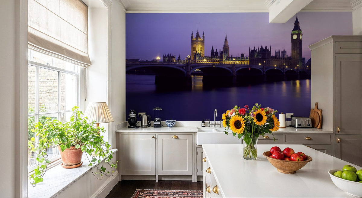 Big Ben Twilight Mural Wallpaper - room preview 02