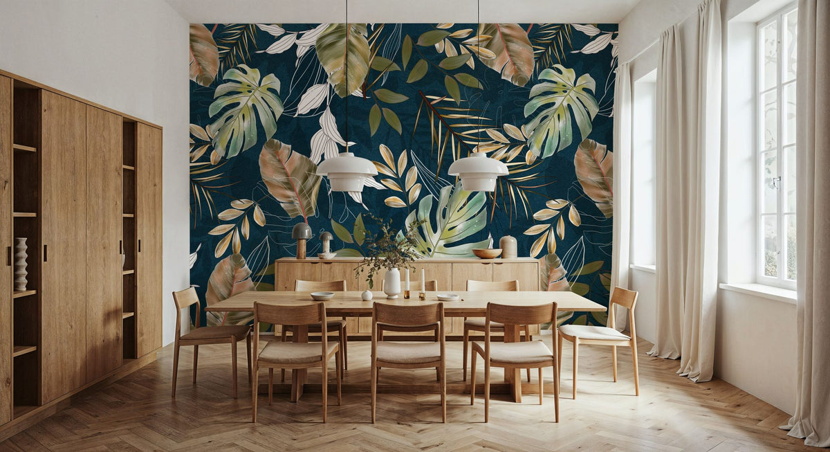 Fall Winds Ahead Mural Wallpaper - Neutral Tone - room preview 02