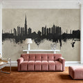 Dubai Skyline Concrete Mural Wallpaper - room preview 02
