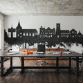 Maldon England Skyline Black & White Mural Wallpaper - room preview 02