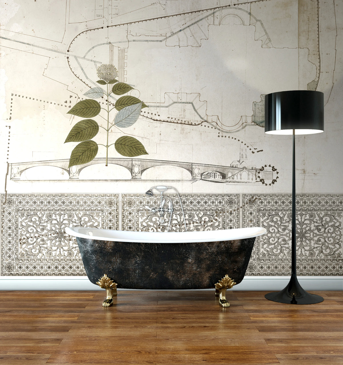 Tres Tintas BRIDGE Mural Wallpaper - room preview 02