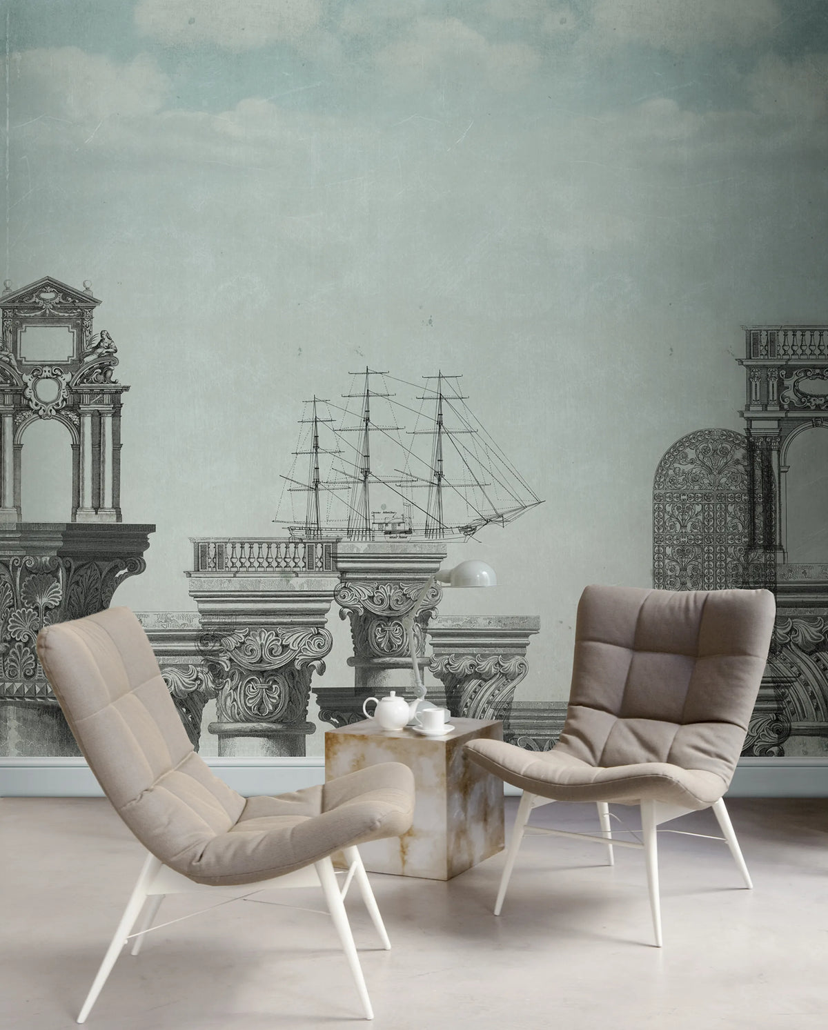 Tres Tintas OCEANS Mural Wallpaper - room preview 02
