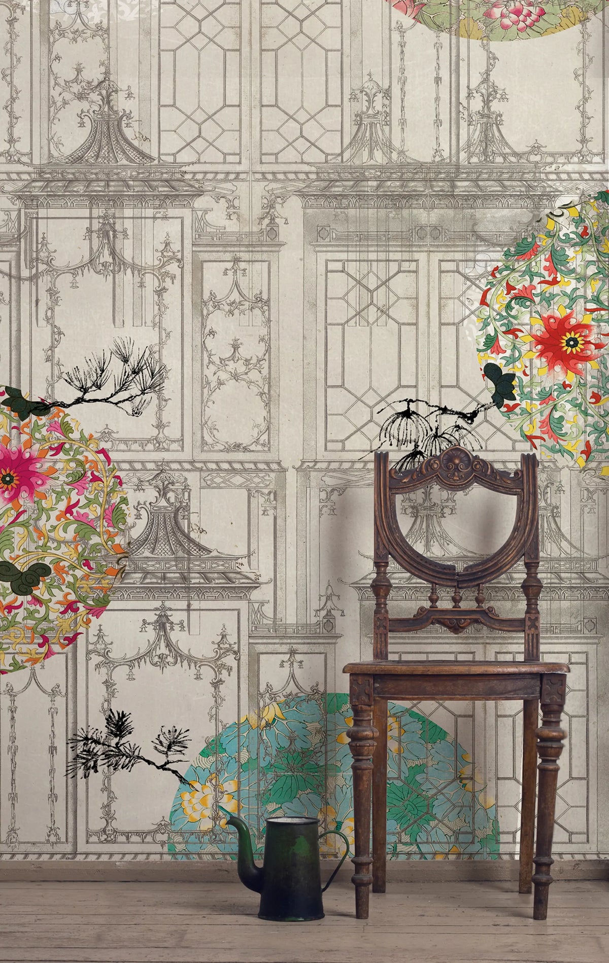 Tres Tintas MURAL DAMASCO Mural Wallpaper - room preview 02
