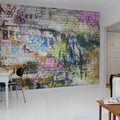 Street Art, Brick Wall Mural Wallpaper - room preview 02
