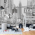 Cartoon City Mural Wallpaper - room preview 02