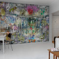 Cartoon City, Graffiti Mural Wallpaper - room preview 02