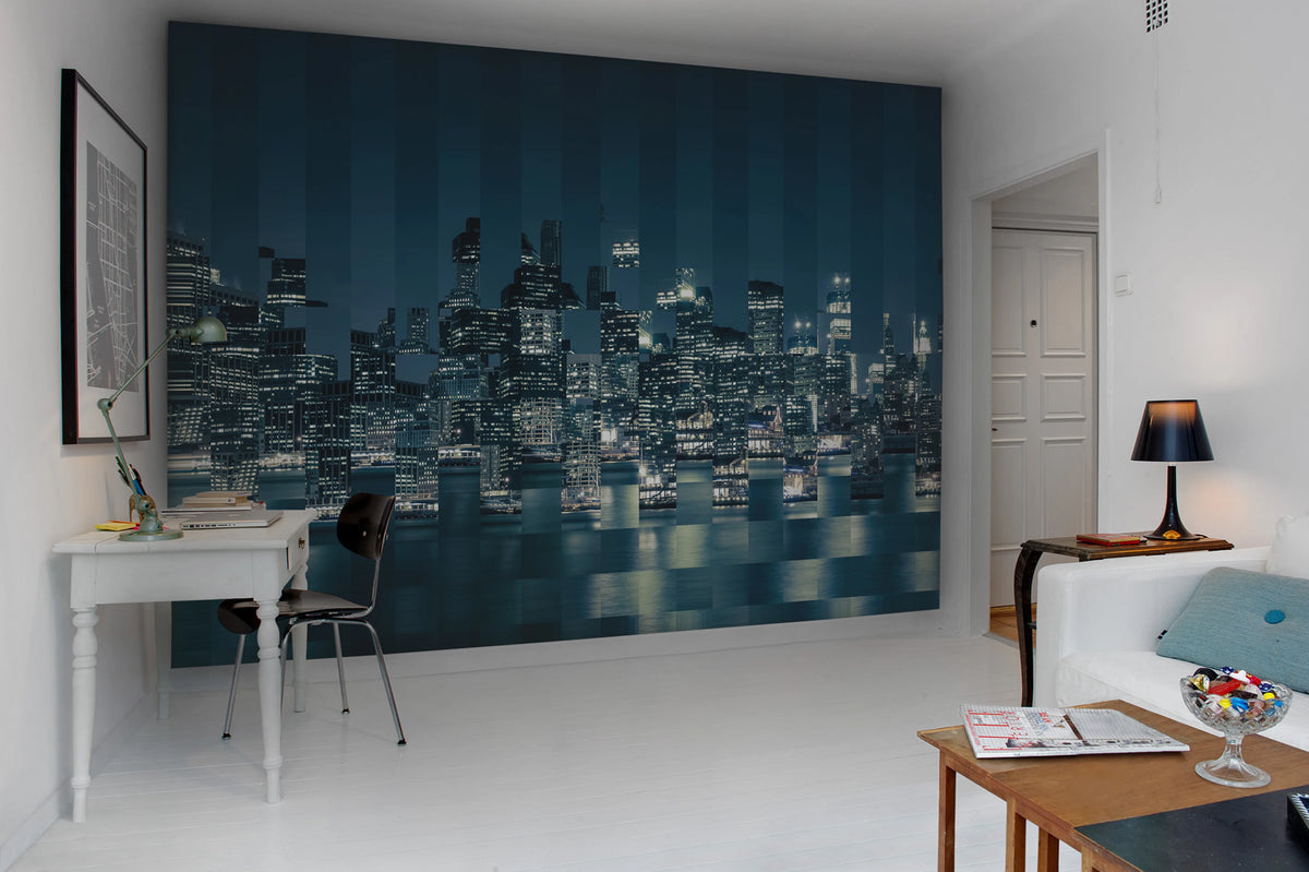 Big Apple Squares Mural Wallpaper - room preview 02