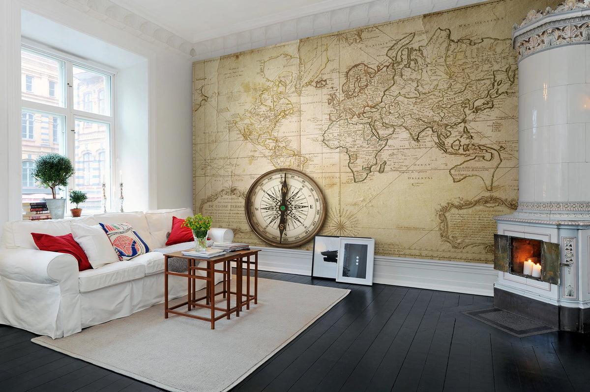 Du Globe Terres Mural Wallpaper - room preview 02
