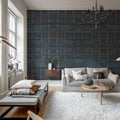 Watery Wall, Midnight Blue Mural Wallpaper - room preview 02