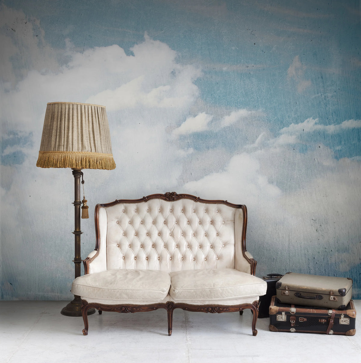 Cloud Puff Mural Wallpaper - room preview 02