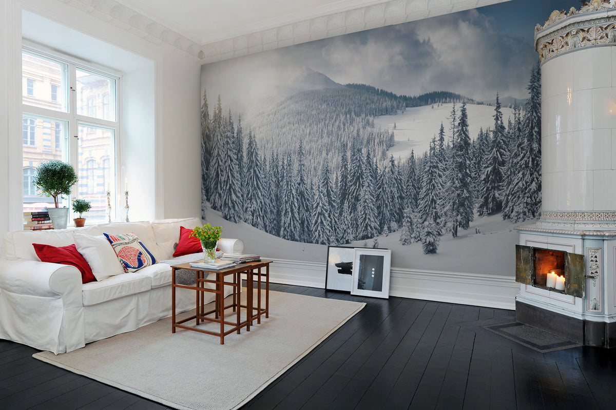 Winter Mural Wallpaper - room preview 02