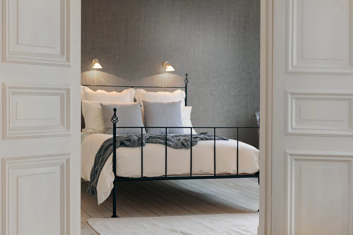 Plain Concrete, Dark Grey Mural Wallpaper - room preview 02