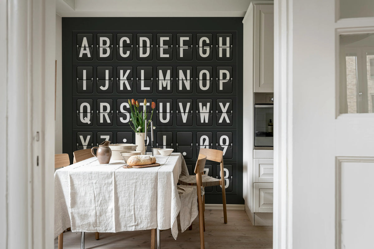 Departure Alphabet Mural Wallpaper - room preview 02