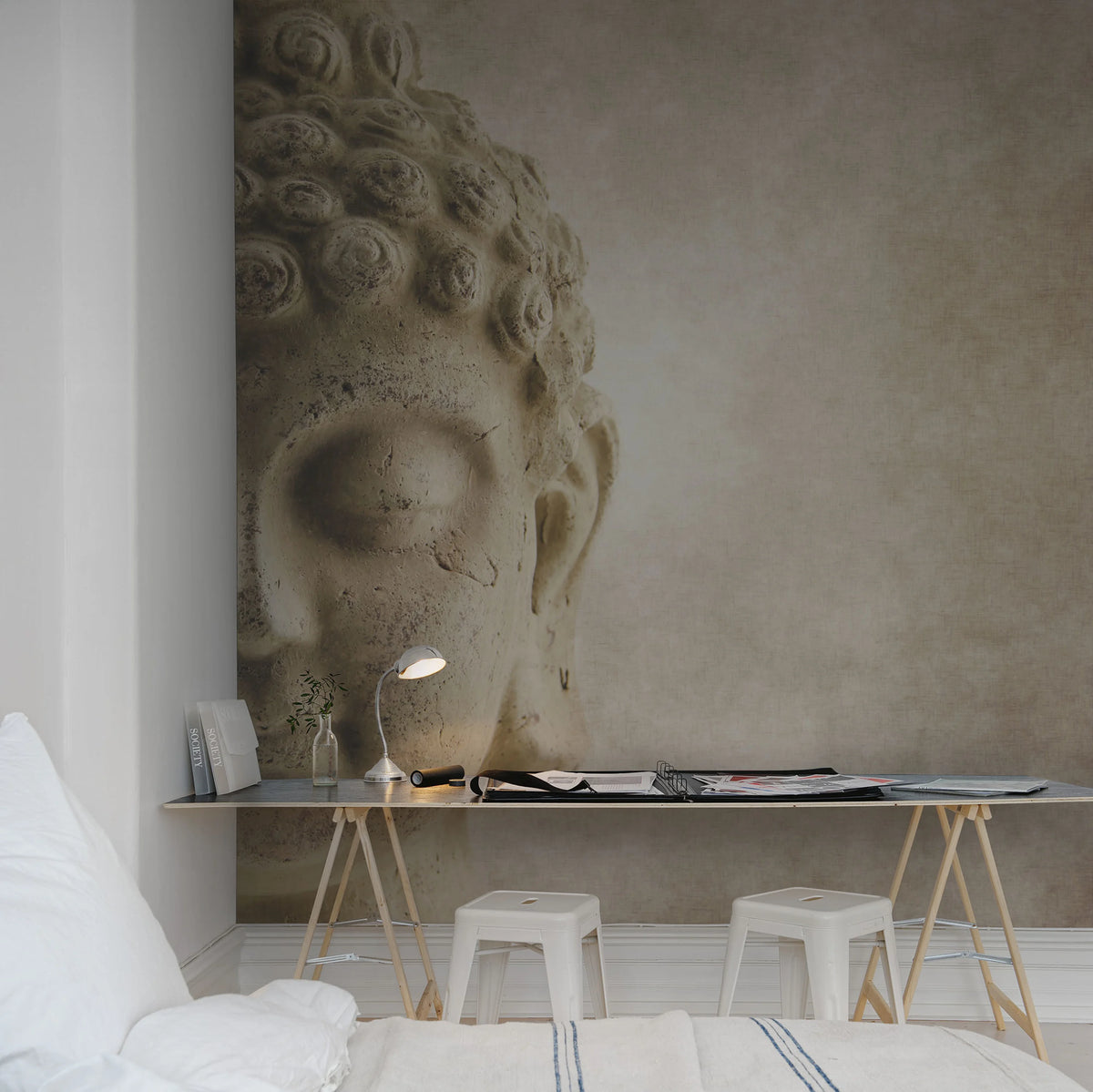 Buddha Mural Wallpaper - room preview 02