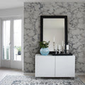 Flow, White Mural Wallpaper - room preview 02