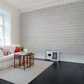 Horizontal Boards, White Mural Wallpaper - room preview 02