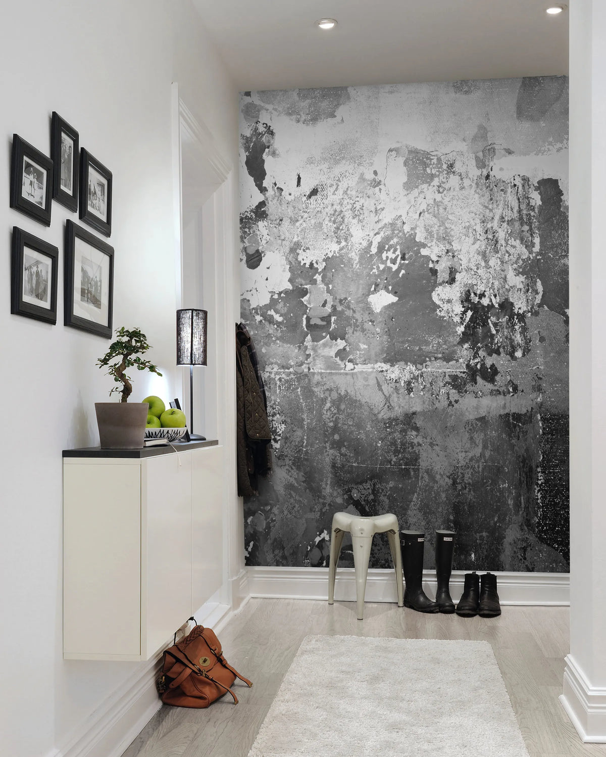 Charcoal Mural Wallpaper - room preview 02