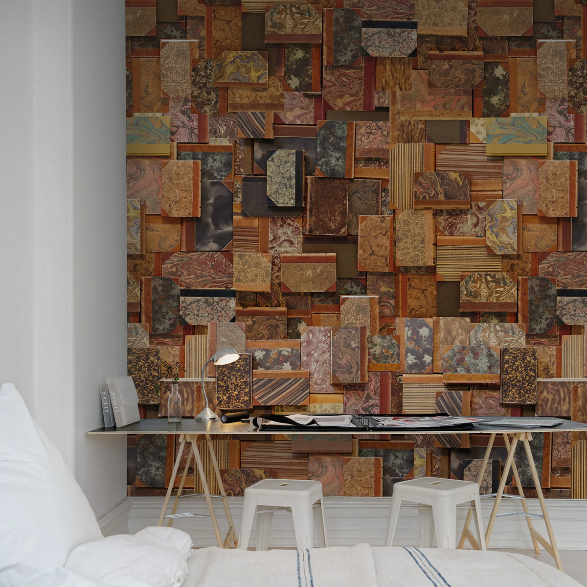 Vintage Books, Cover Mural Wallpaper - room preview 02