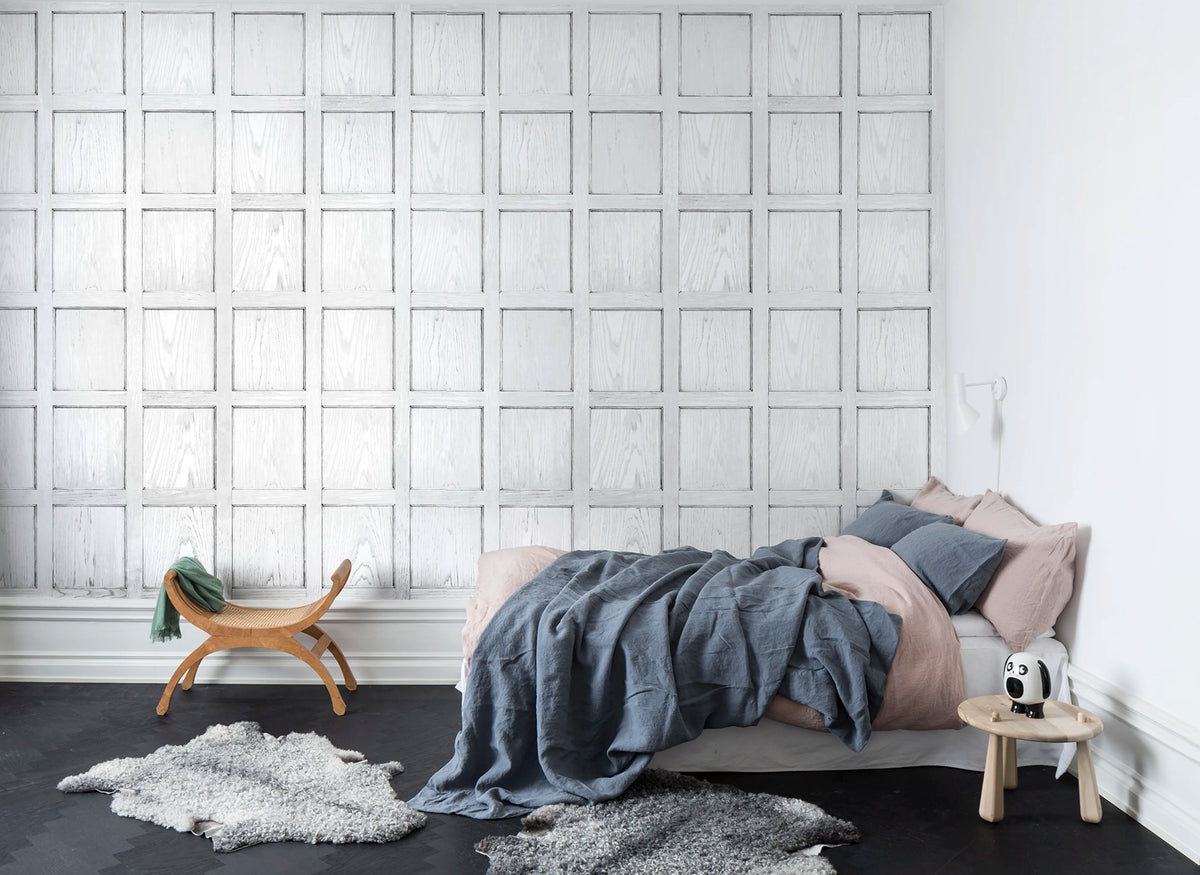 Panel, White Mural Wallpaper - room preview 02